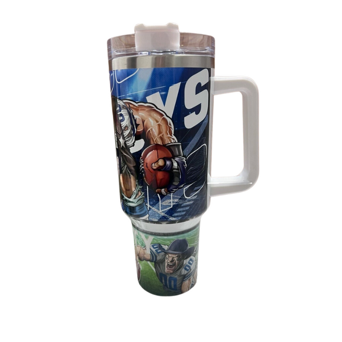 American Football Gridiron Glory 40 oz Travel Tumbler with Handle