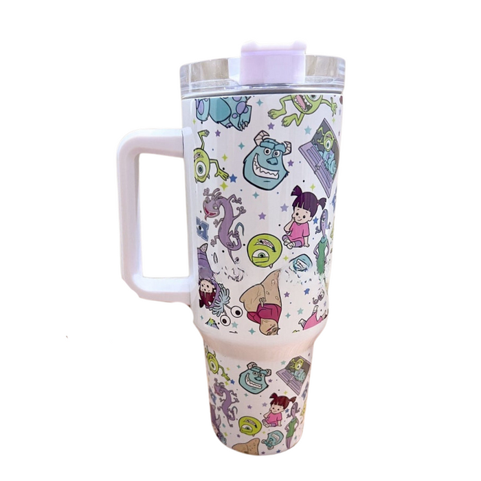 Magic Park Monsters 40 oz Kawaii Travel Tumbler with Handle