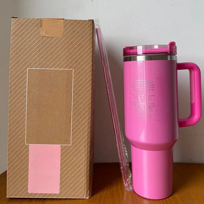 Stainless Steel Spill Resistant With Reusable Straw 40oz Insulated Thermal Travel Mug