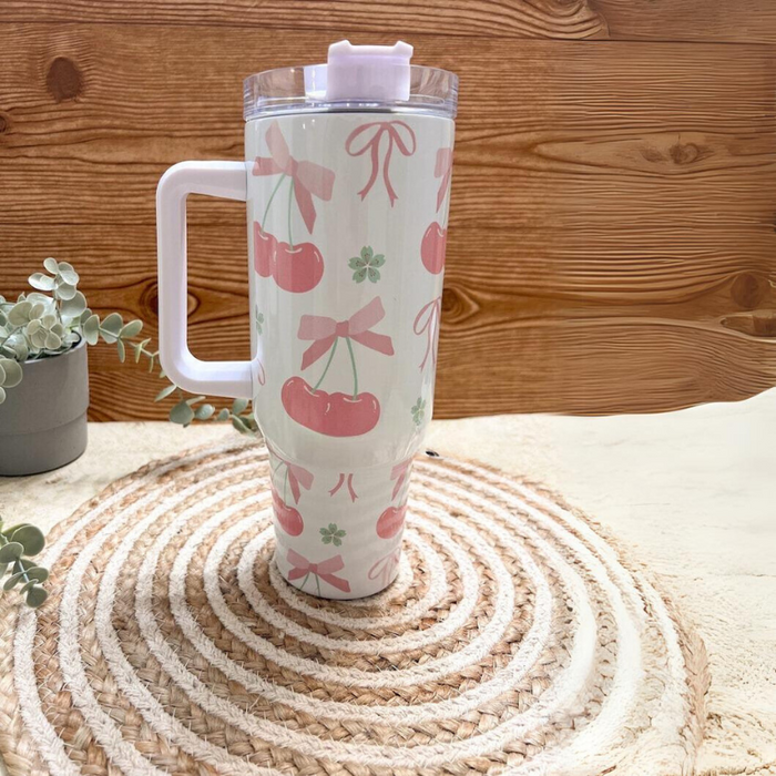 Cherry Coquette 40 oz Travel Tumbler