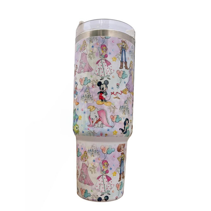 Cartoon Characters Tumbler with Handle