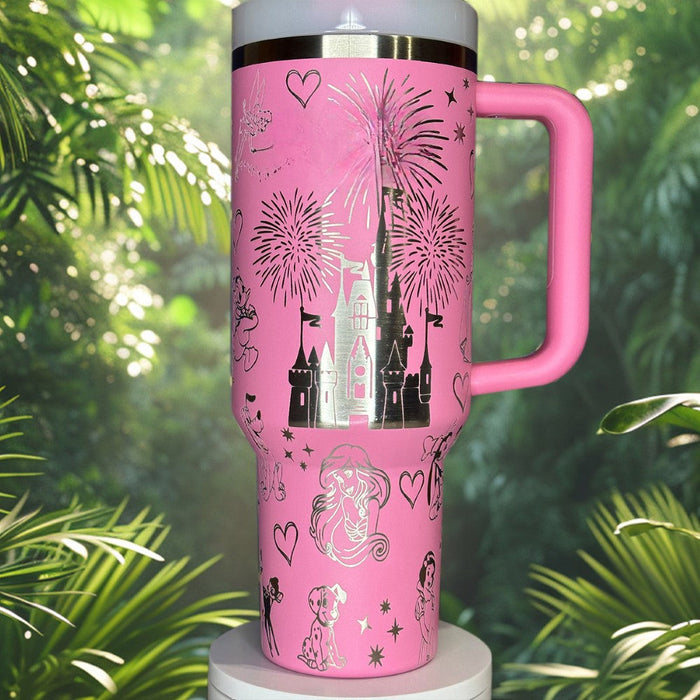 Cartoon Character Laser Engraved Tumbler