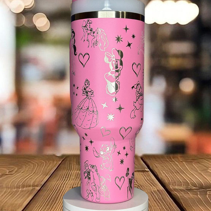 Cartoon Character Laser Engraved Tumbler