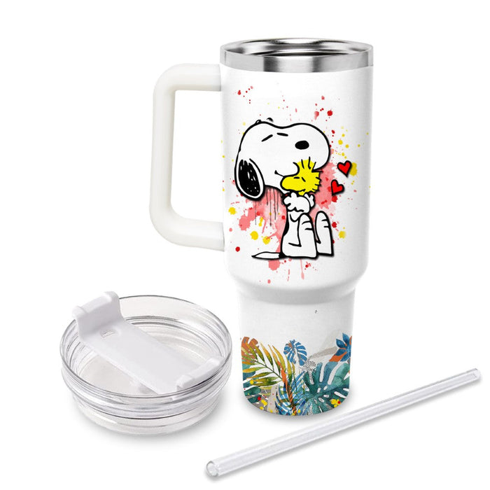 Life Is Better With Snoopy Printed Cupholder Friendly Tumbler