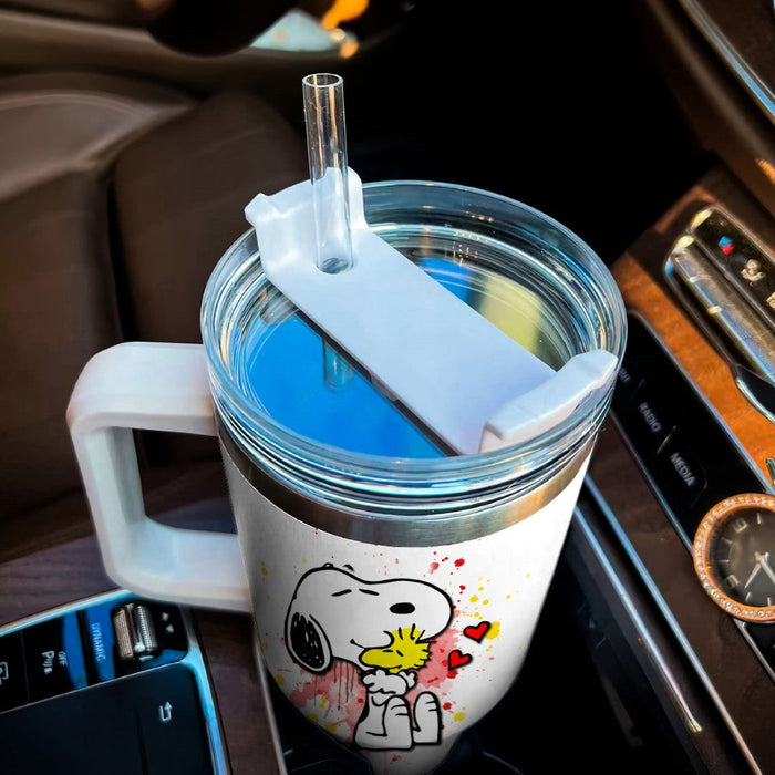 Life Is Better With Snoopy Printed Cupholder Friendly Tumbler