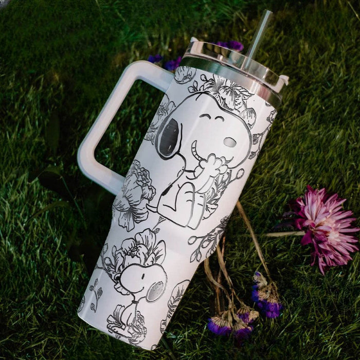 Custom Name Snoopy Making Magical Memorial Tumbler