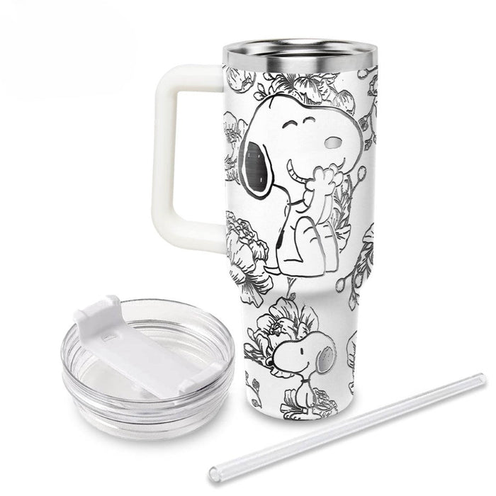 Custom Name Snoopy Making Magical Memorial Tumbler