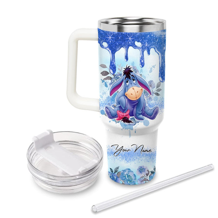 Custom Name Eeyore Printed Insulated Tumbler With Handle