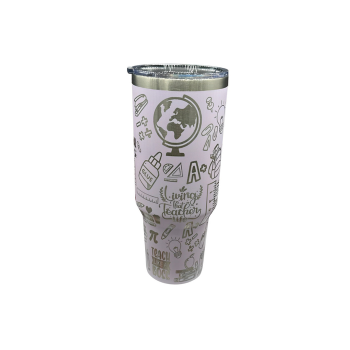 Educational Themed Teacher Laser Engraved Personalized Tumbler