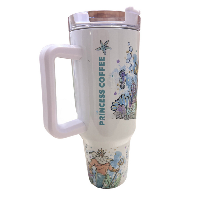 Mermaid 40 oz Travel Tumbler with Handle Magic Park Princess