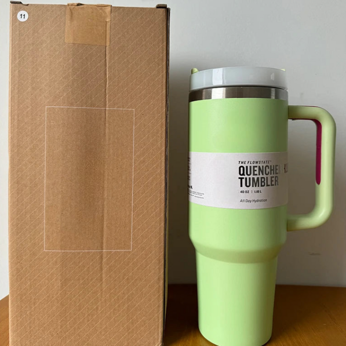 Thermal Vacuum Insulated Mug With Handle And Spill Resistant Lid