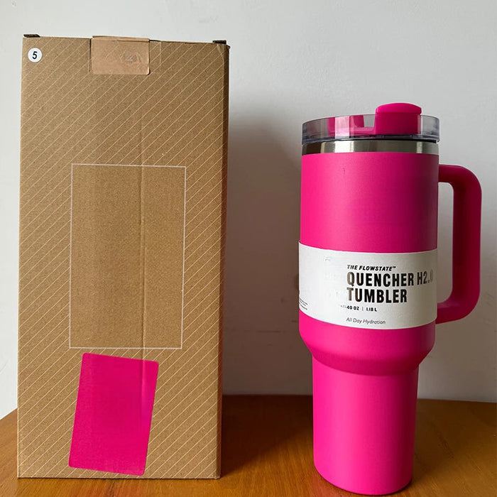 Thermal Vacuum Insulated Mug With Handle And Spill Resistant Lid