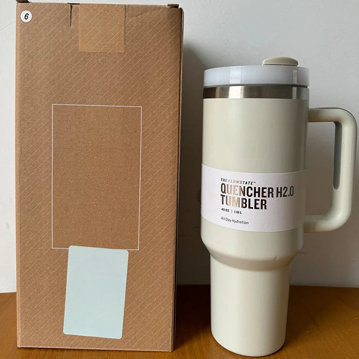 Thermal Vacuum Insulated Mug With Handle And Spill Resistant Lid