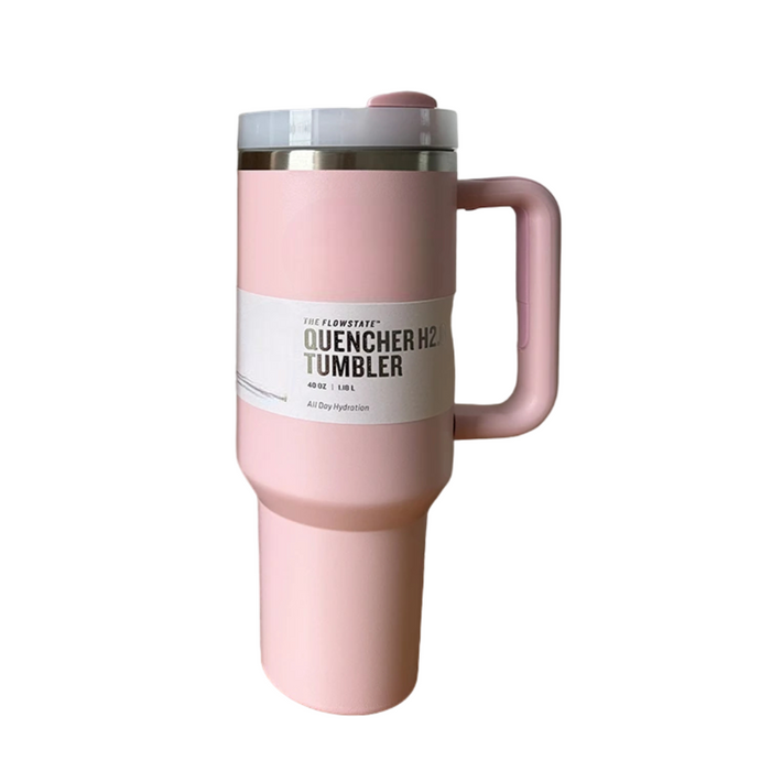 Vacuum Insulated Tumbler Mug With Handle And Straw Lid