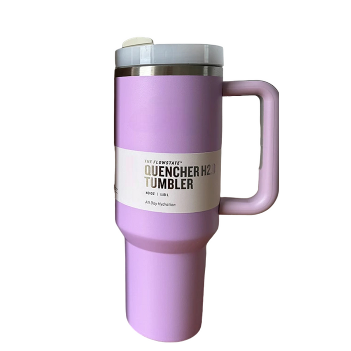 Vacuum Insulated Tumbler Mug With Handle And Straw Lid