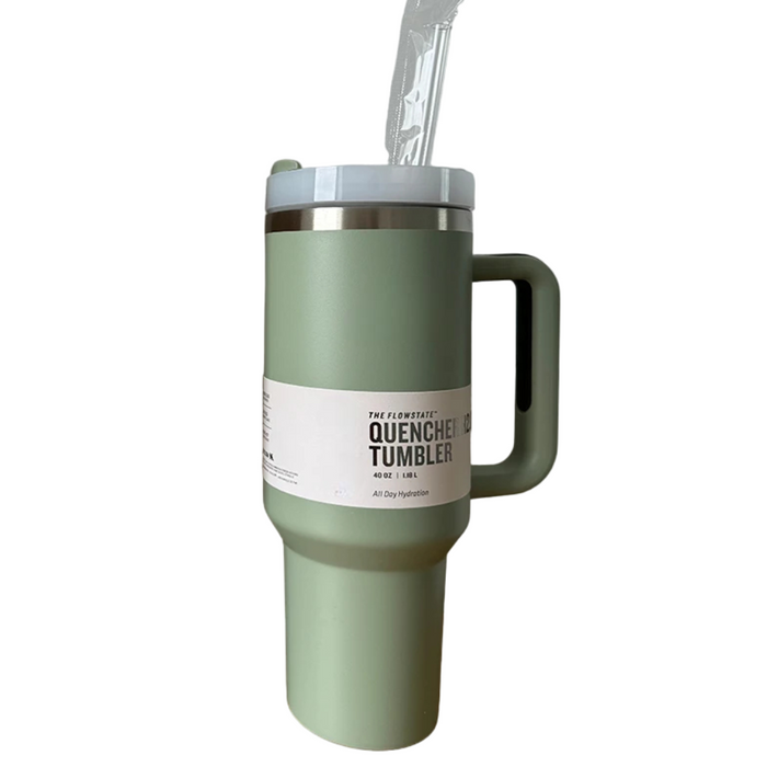 Vacuum Insulated Tumbler Mug With Handle And Straw Lid