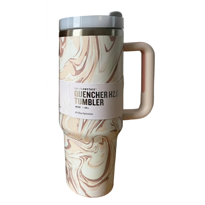 Vibrant Thermal Vacuum Insulated Mug With Handle And Straw Lid