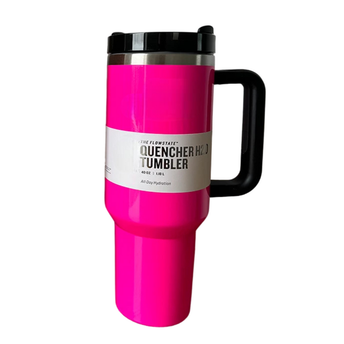 Vibrant Thermal Vacuum Insulated Mug With Handle And Straw Lid