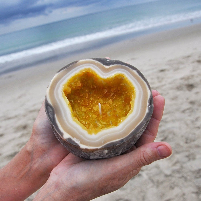 Geode Stone Inspired Decorative Candle