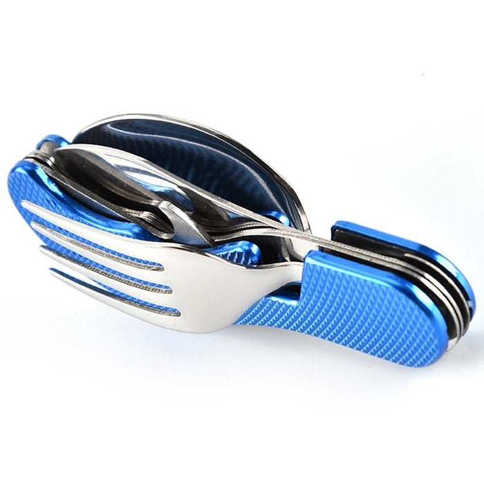 4 In 1 Folding Spoon Outdoor Tableware Set