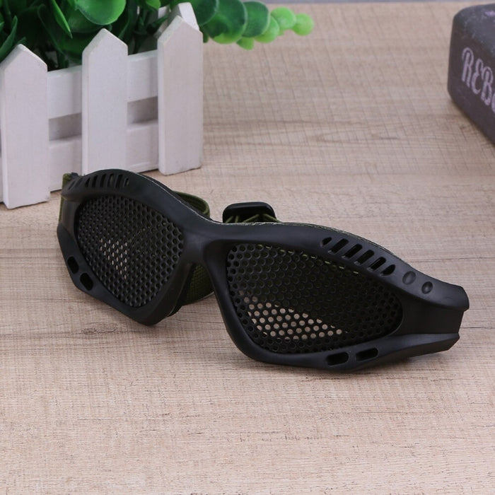 Tactical Eyes Protection Metal Mesh Glasses Goggle For Outdoor