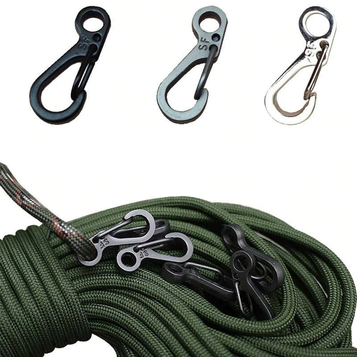 10 Pcs Mini Carabiner Keychain Camping Gadgets