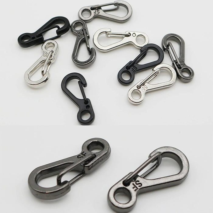 10 Pcs Mini Carabiner Keychain Camping Gadgets