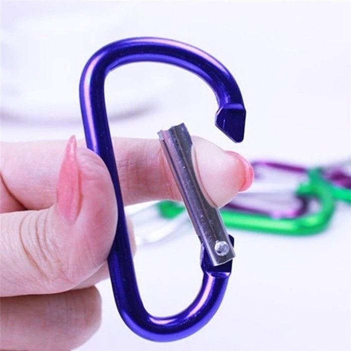 10pcs D-Type Aluminum Alloy Carabiner