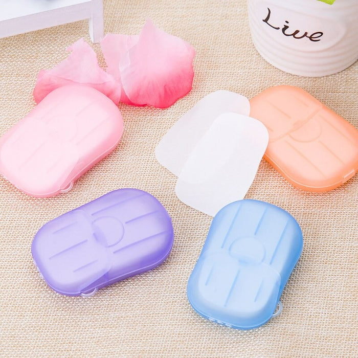 20 Pcs Portable Disposable Soap Paper Flakes