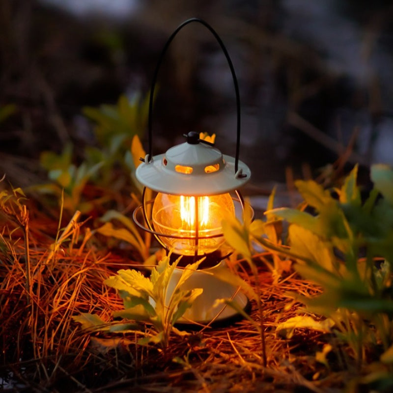 LED Retro Outdoor Camping Lantern Rechargeable Tent Light
