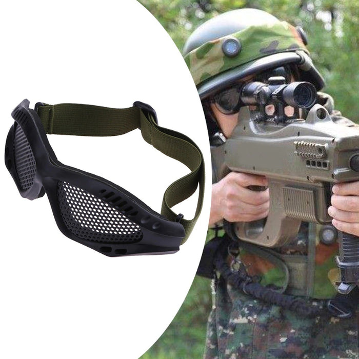 Tactical Eyes Protection Metal Mesh Glasses Goggle For Outdoor