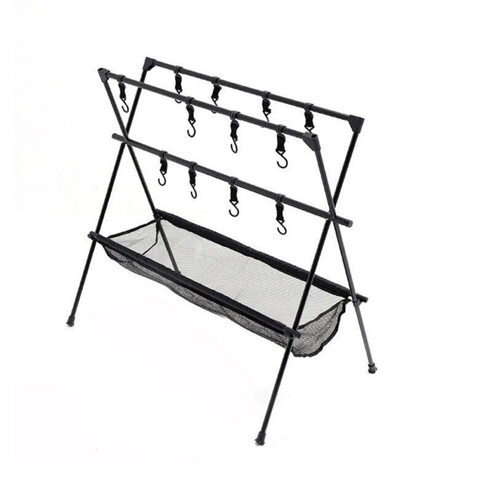 Folding Portable Camping Hanging Rack Tripod Hanger With Hook