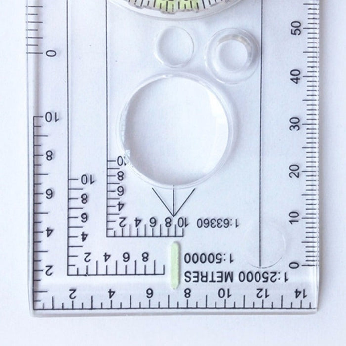 Drawing Scale Compass Folding Map Ruler