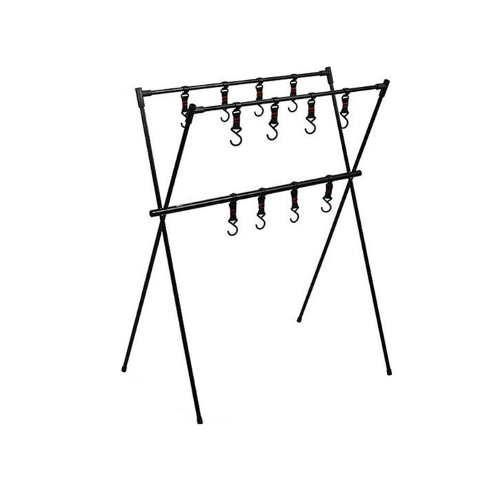 Folding Portable Camping Hanging Rack Tripod Hanger With Hook