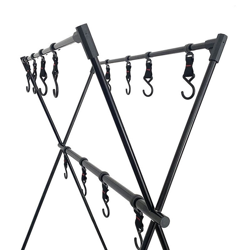 Folding Portable Camping Hanging Rack Tripod Hanger With Hook