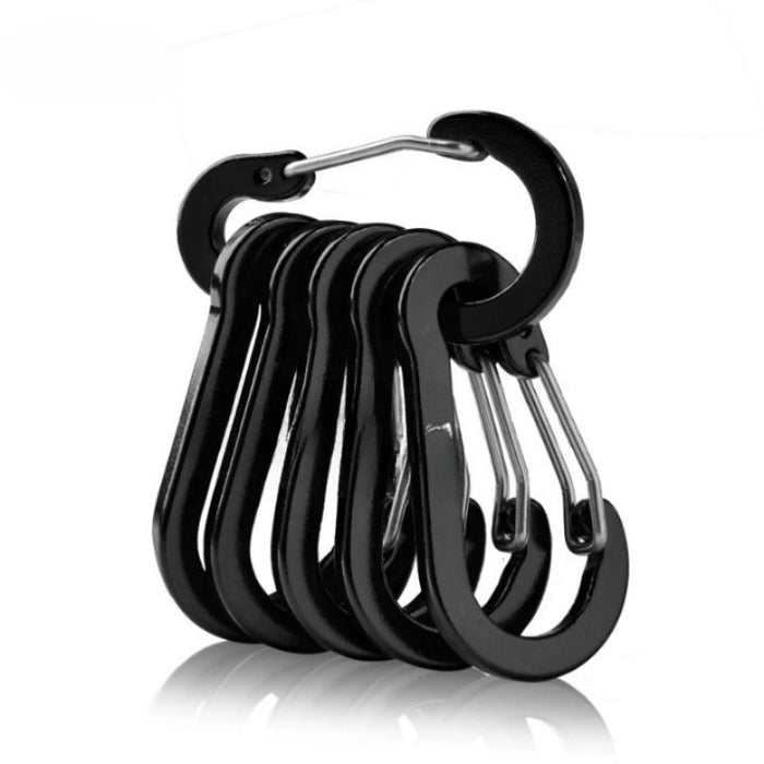 Small Steel Carabiner Clips For Camping And Fishing