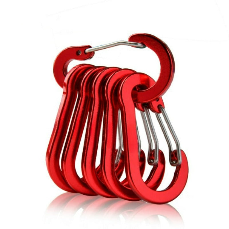 Small Steel Carabiner Clips For Camping And Fishing