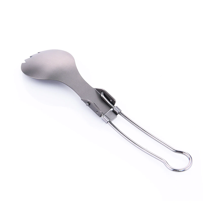 Titanium Two In One Spoon For Camping And Picnic