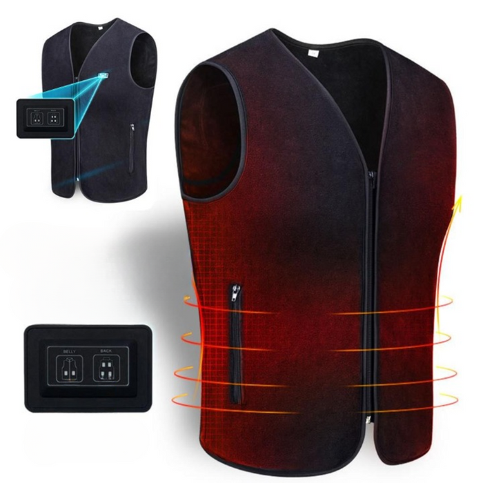 Winter USB Heated Vest 3-speed Adjustable Jacket