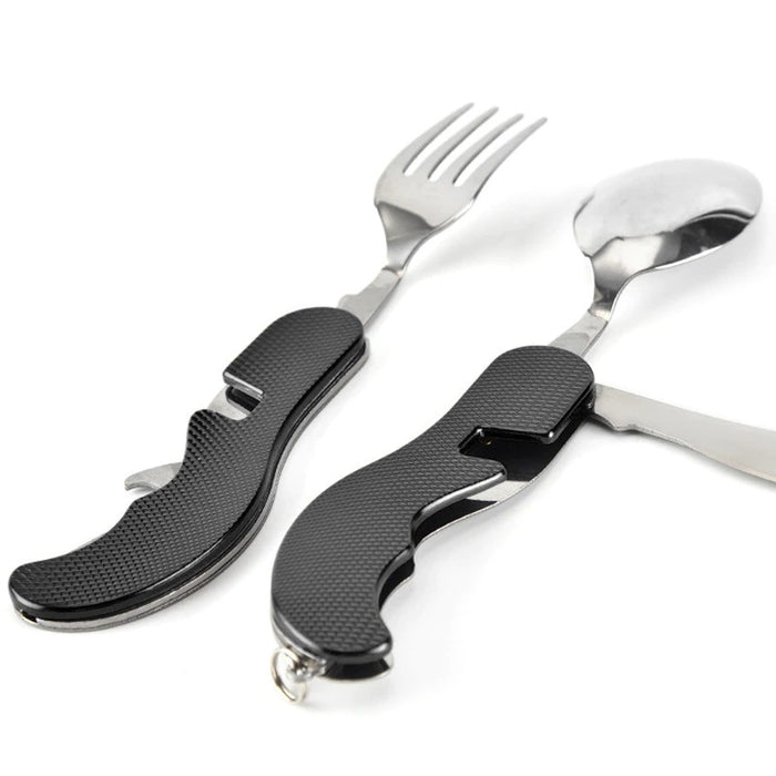 4 In 1 Folding Spoon Outdoor Tableware Set