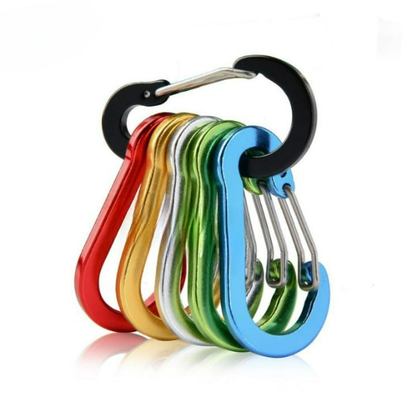 Small Steel Carabiner Clips For Camping And Fishing