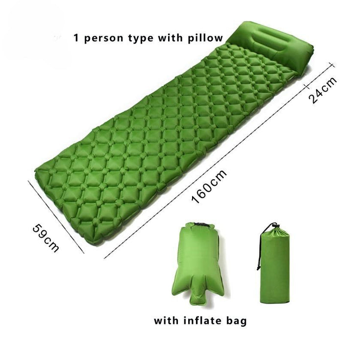 Nylon TPU Sleeping Pad Lightweight Moisture Proof Air Mattress