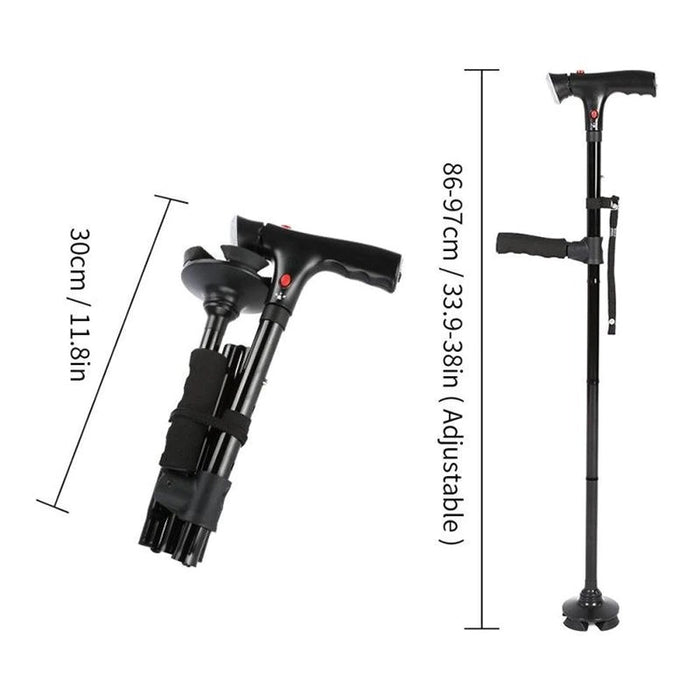 Collapsible Telescopic Folding Elder Cane