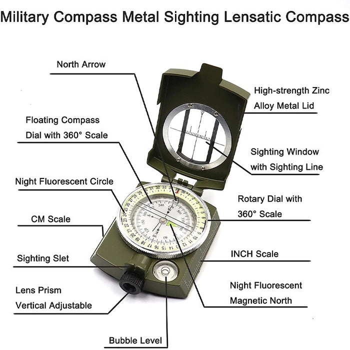 Professional Waterproof Camping Hiking Compass