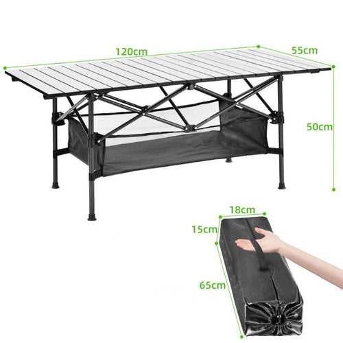 Folding Camping Table With Storage Carrying Bag