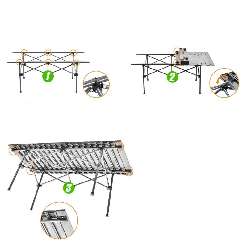 Folding Camping Table With Storage Carrying Bag