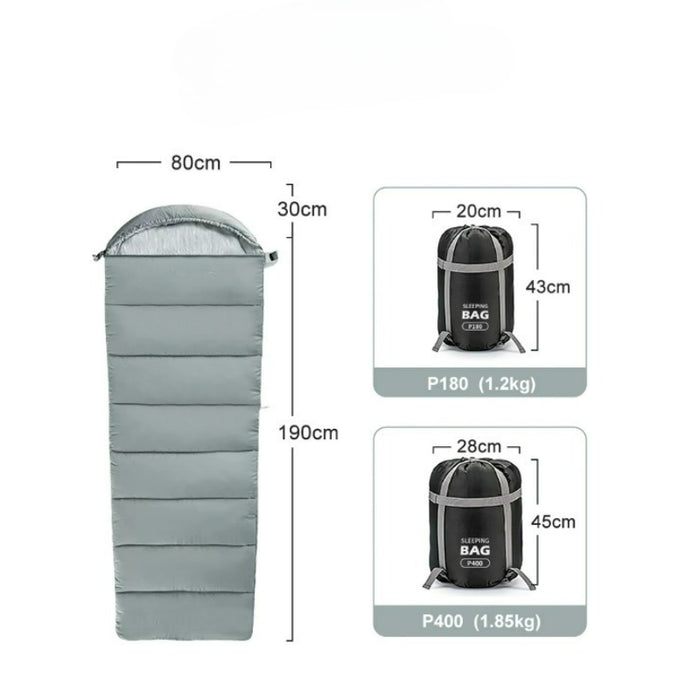 Gray Two Season Camping Sleeping Bag