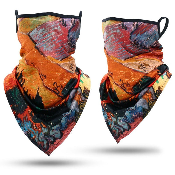 Outdoor Bandana Triangle Face Mask With Hanging Ears