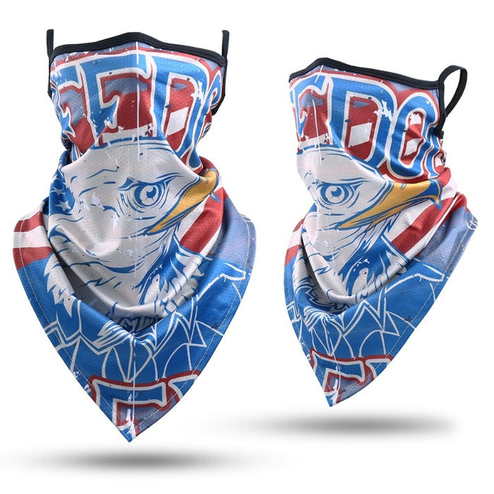 Outdoor Bandana Triangle Face Mask With Hanging Ears