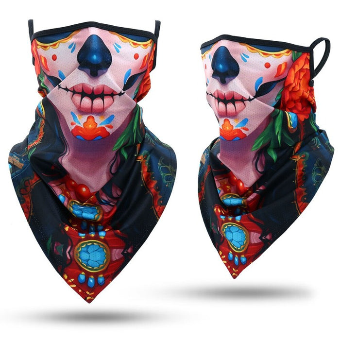 Outdoor Bandana Triangle Face Mask With Hanging Ears